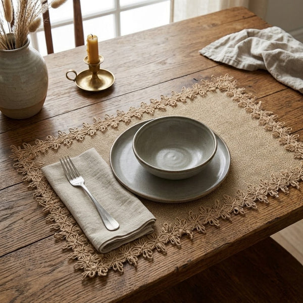 Rectangular Jute Woven Placemat Alternate