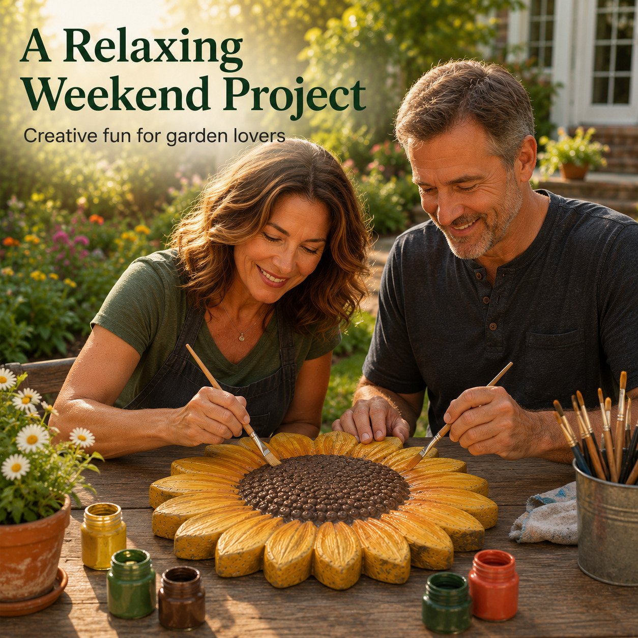 🌻 Reusable Sunflower Stepping Stone Mold (📦Buy 2 Free Shipping)