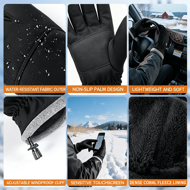 Winter Waterproof Touchscreen Gloves for Women & Men