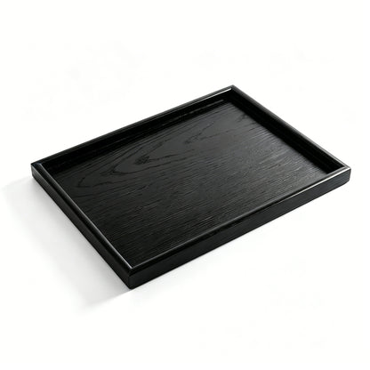 Modern Black Wooden Serving Tray