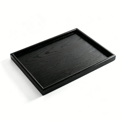 Modern Black Wooden Serving Tray