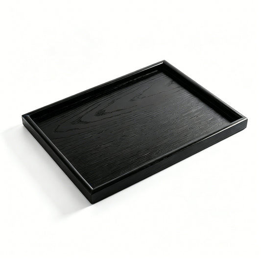 Modern Black Wooden Serving Tray