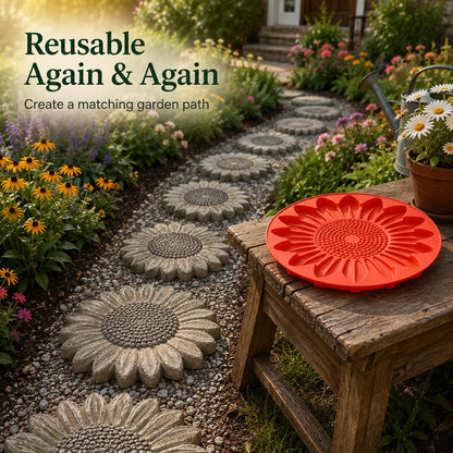 🌻 Reusable Sunflower Stepping Stone Mold (📦Buy 2 Free Shipping)