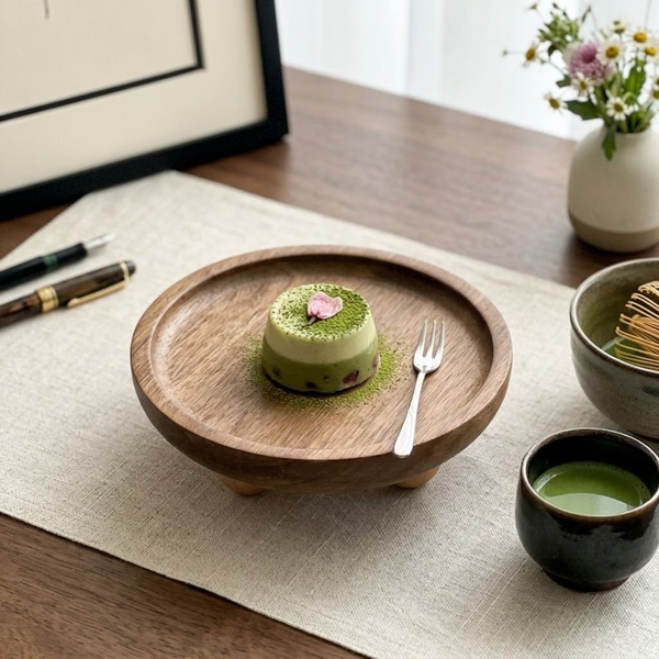 Round Wooden Tray Alternate
