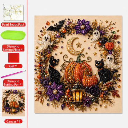 👻 Halloween Pearl Art DIY Kit – Turn Tiny Pearls into Spooky-Cute Magic (📦Buy 2 Free Shipping)