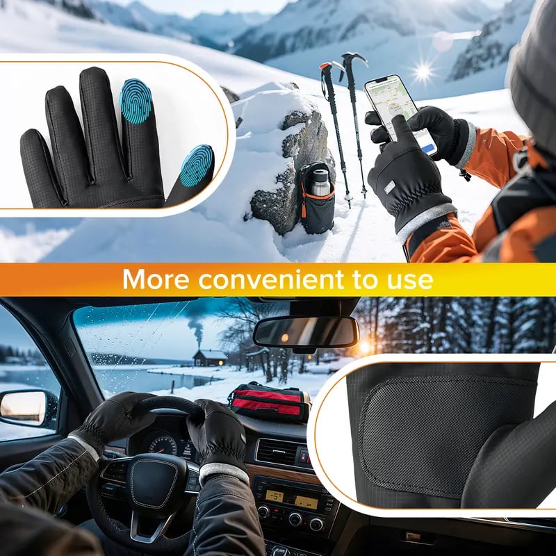 Winter Waterproof Touchscreen Gloves for Women & Men