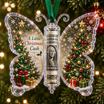 🦋 💵 Christmas Cash Gift Butterfly Ornament – Holiday Money Holder Keepsake  (📦Buy 6 Free Shipping)