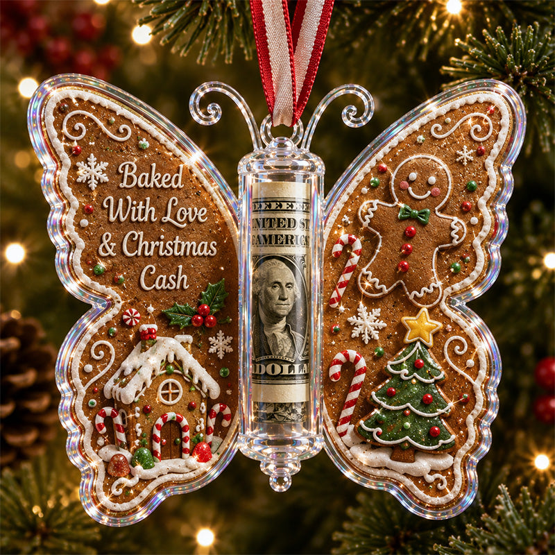 🦋 💵 Christmas Cash Gift Butterfly Ornament – Holiday Money Holder Keepsake  (📦Buy 6 Free Shipping)