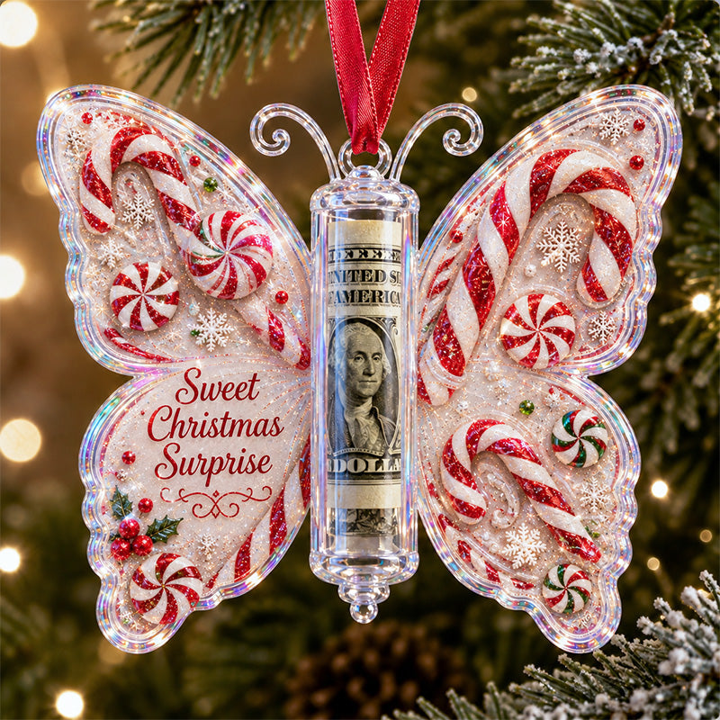 🦋 💵 Christmas Cash Gift Butterfly Ornament – Holiday Money Holder Keepsake  (📦Buy 6 Free Shipping)