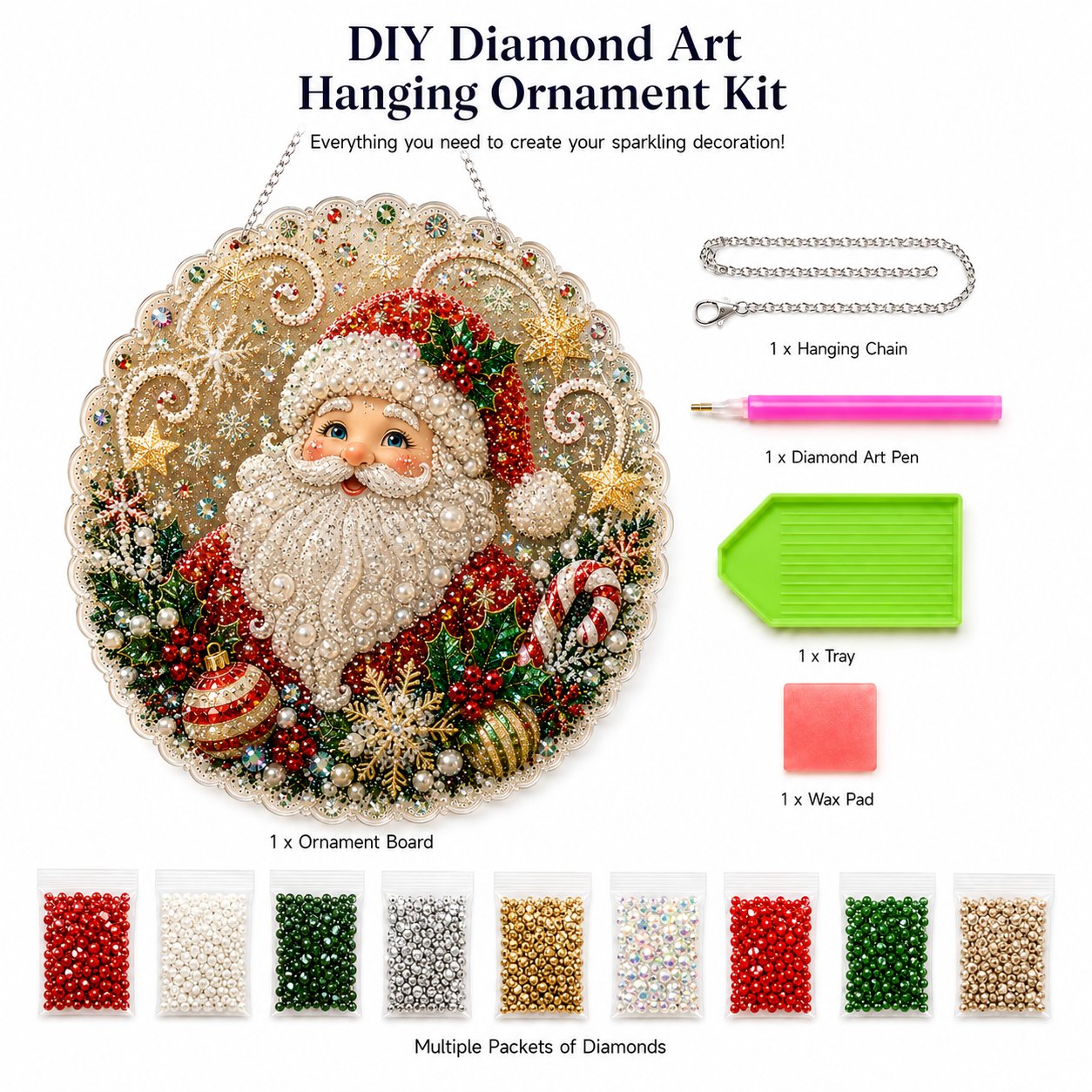 🎄Christmas DIY Diamond Painting Hanging Ornament Kit🎅💎