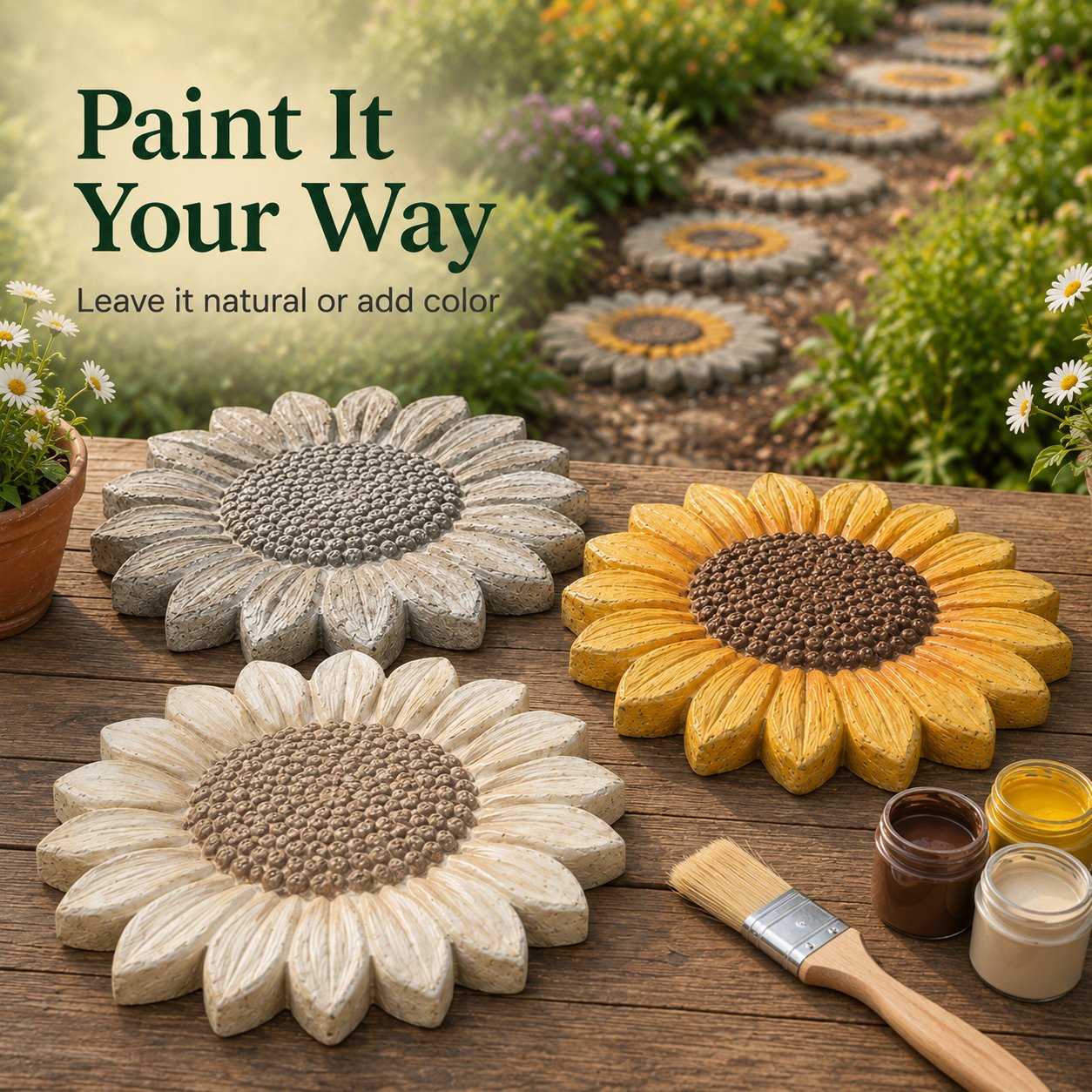 🌻 Reusable Sunflower Stepping Stone Mold (📦Buy 2 Free Shipping)