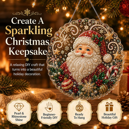 DIY Diamond Painting Christmas Hanging Ornament Kit - 3D Gem Santa, Snowman & Tree Decor (📦Buy 2 Free Shipping)