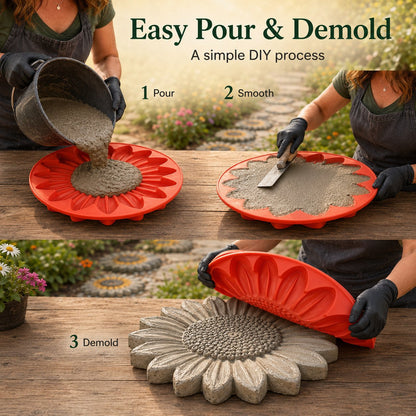 🌻 Reusable Sunflower Stepping Stone Mold (📦Buy 2 Free Shipping)