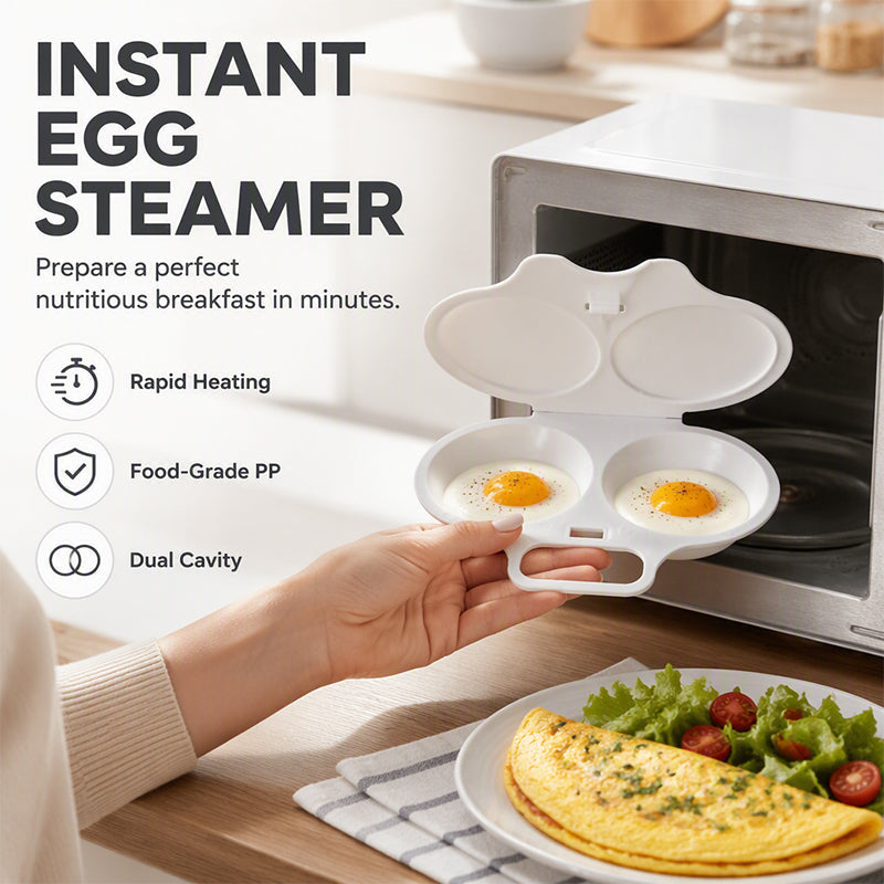 🥚 Dual-Cavity Microwave Egg Poacher | Quick & Healthy Breakfast in Minutes 🍳