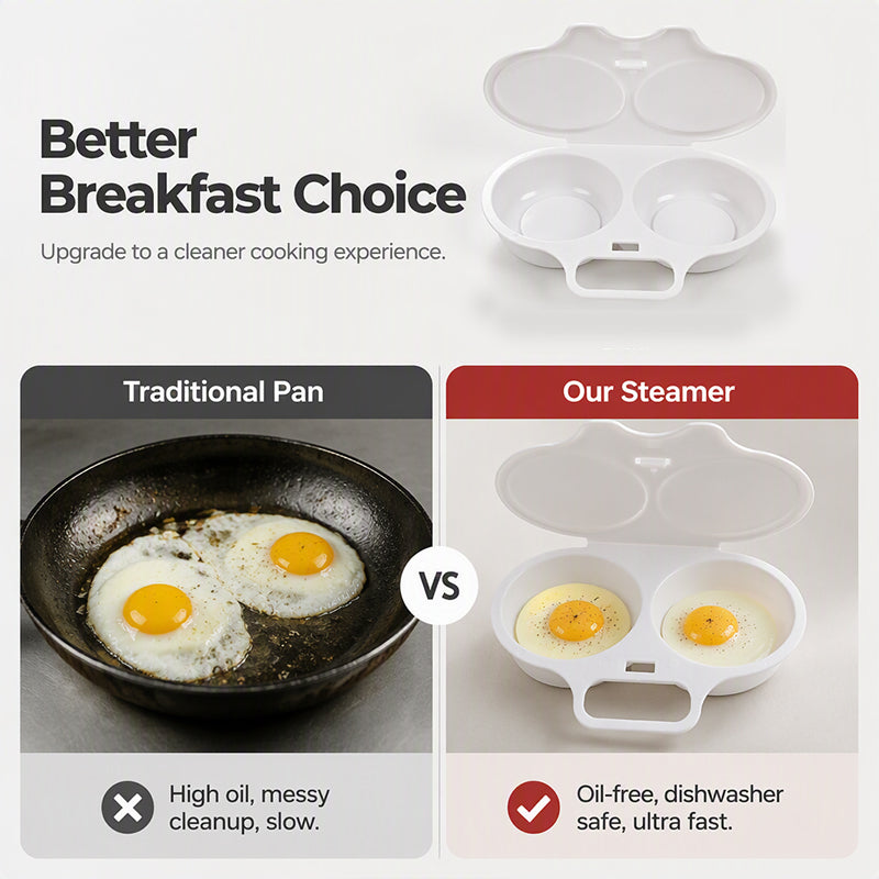 🥚 Dual-Cavity Microwave Egg Poacher | Quick & Healthy Breakfast in Minutes 🍳